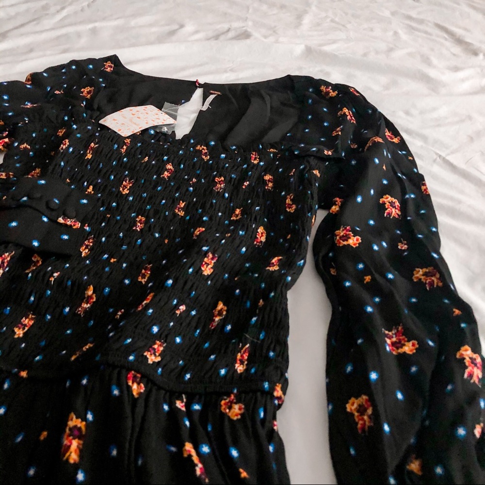 NWT Free People Two Faces Smoked Dress